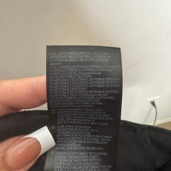 NYDJ Curves 360 Jeans Women's 8 Short Black Denim High Rise Straight Casual - Picture 12 of 13